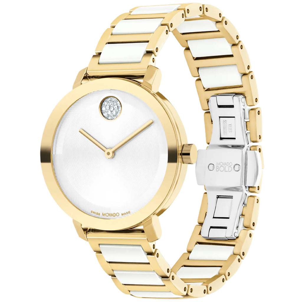 Movado - Bold Evolution 2.0 Ceramic & Steel 34 mm Lacquered Crystal Dial - 3601238