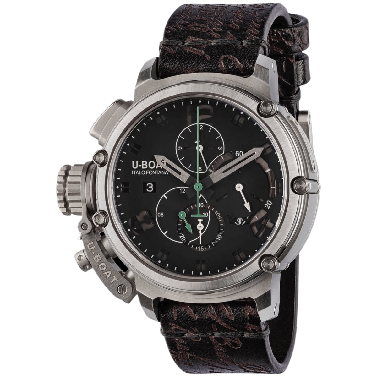 wfygj【新品】EMMETI JURI 46 Nano Universe U-Boat - Chimera 46MM Sapphire Green Chronograph SS - 8528 – J