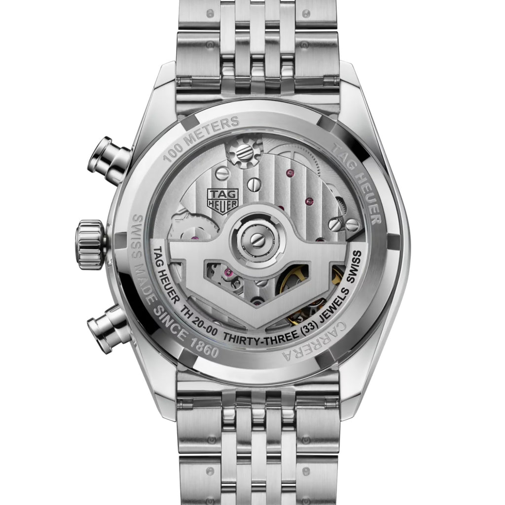 TAG Heuer - Carrera 39 mm Chronograph Glass Box Blue Dial Bracelet - CBS2212.BA0048