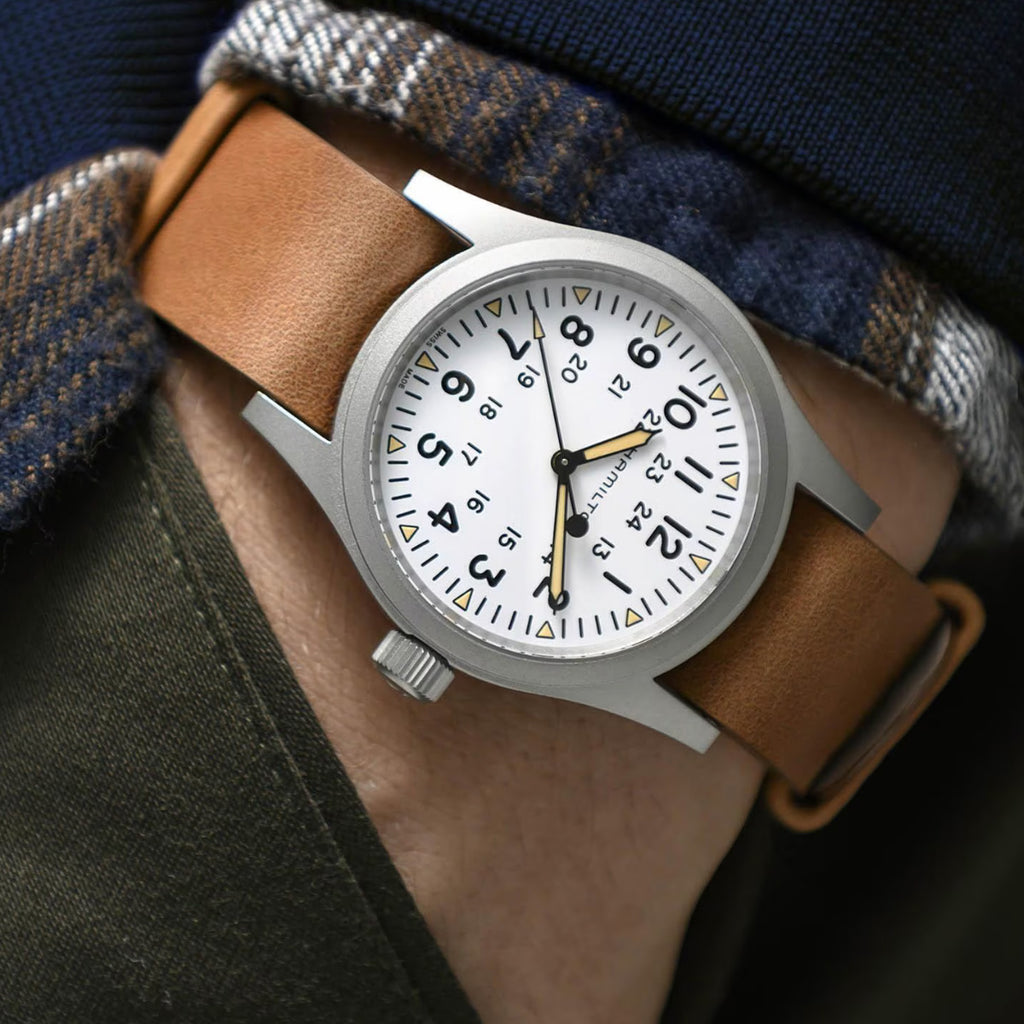 Hamilton - Khaki Field 38 mm Mechanical Stainless Matt Case White Dial - H69439511