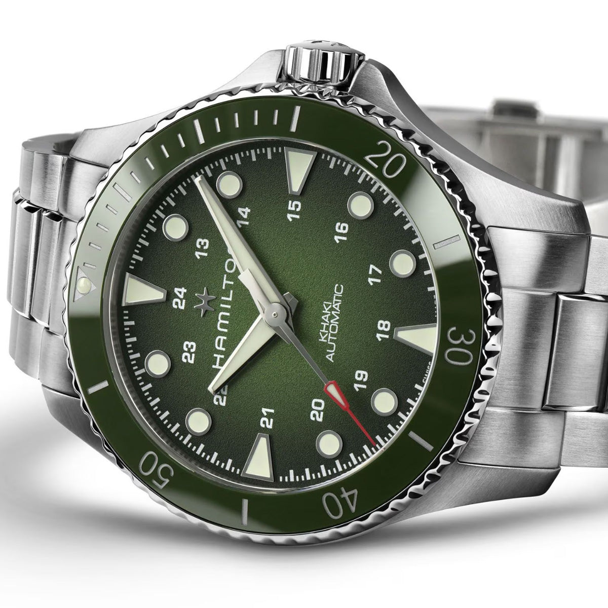 Hamilton - Khaki Navy 43 mm Scuba Automatic Deep Green Dial