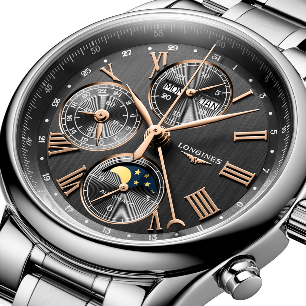 Longines - Master Collection 42 mm Moon-Phase Anthracite Bracelet - L27734616