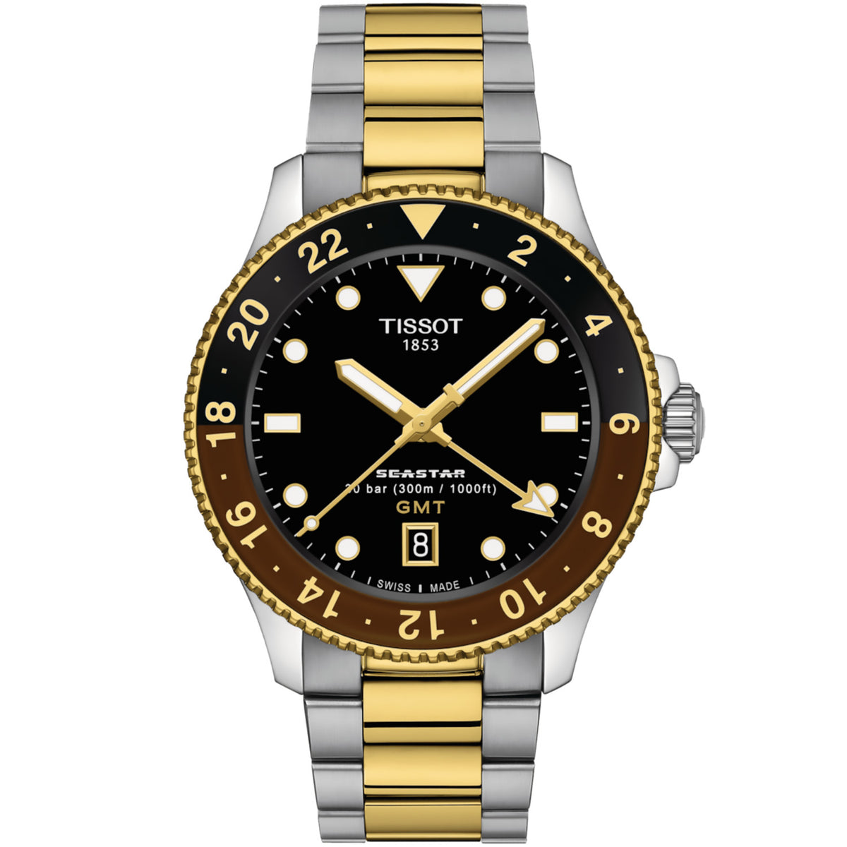 Tissot - Seastar 1000 GMT Diver 40 mm Root Beer Bezel