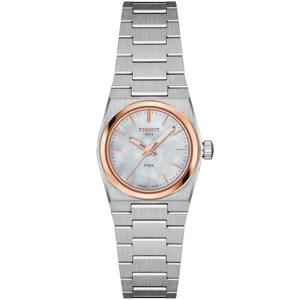 Tissot - PRX 25 mm Rose Gold Bezel Mother of Pearl  - T1370102111100