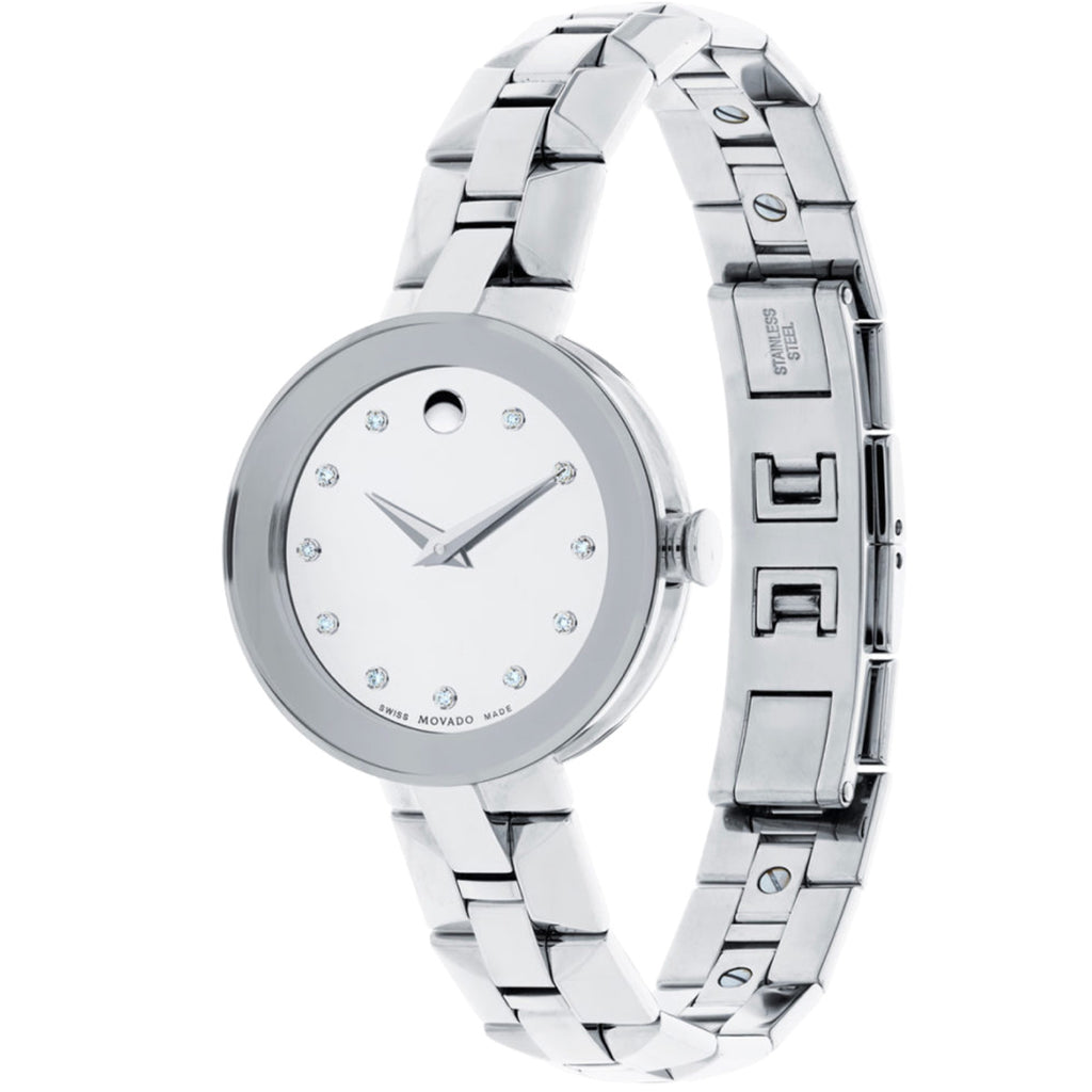 Movado - Sapphire 28 mm Women's Diamond Dial Markers - 0606814