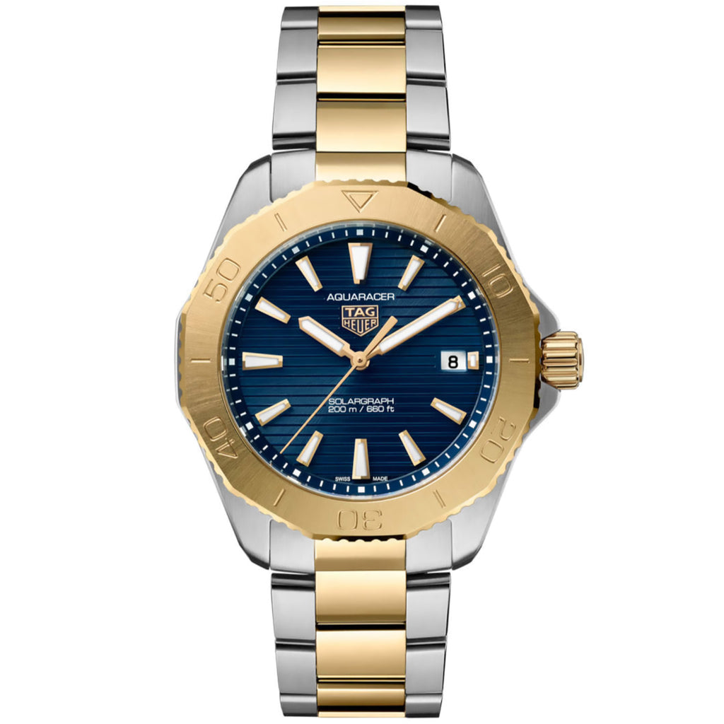 TAG Heuer - Aquaracer 40 mm Solargraph Professional 200 Two Tone - WBP1120.BB0002
