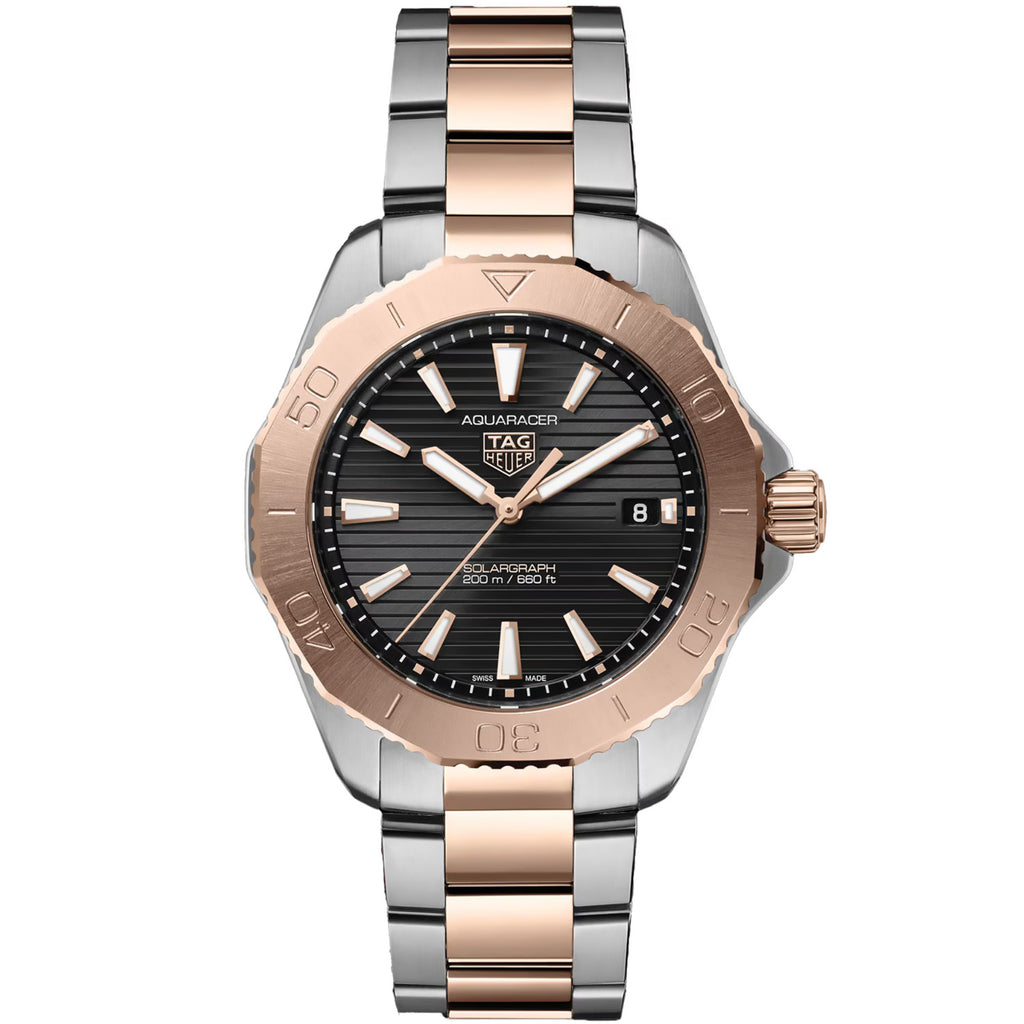 TAG Heuer - Aquaracer 40 mm Solargraph Professional 200 Rose Gold - WBP1121.BB0003