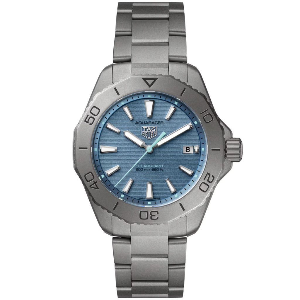 TAG Heuer - Aquaracer 40 mm Solargraph Titanium Blue Dial - WBP1182.BF0000