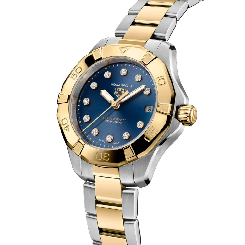 TAG Heuer - Aquaracer 34 mm Solargraph Diamond Dial Women's - WBP1323.BB0004
