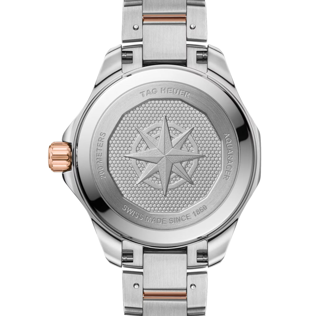 TAG Heuer - Aquaracer 34 mm Solargraph Diamond Dial Rose Gold Women's - WBP1324.BB0005