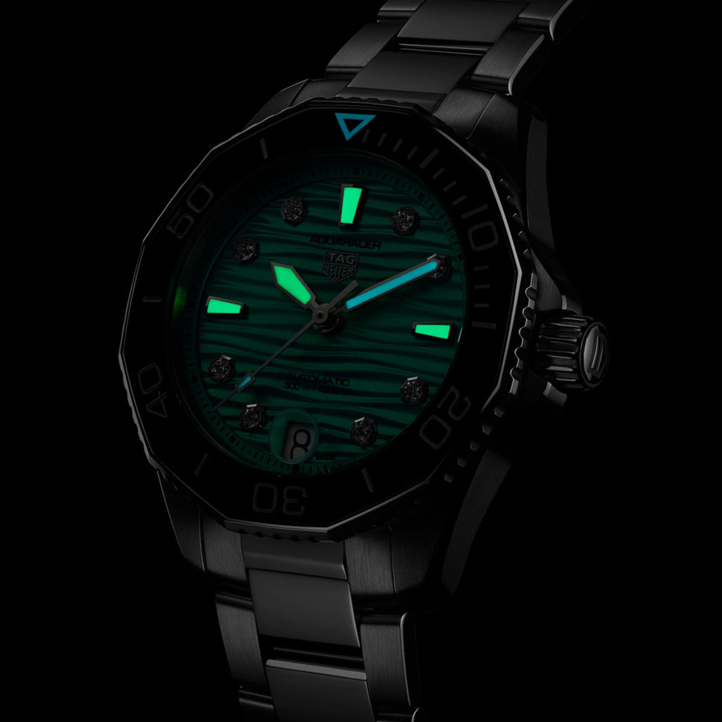 TAG Heuer - Aquaracer 36 mm Women's Professional 300 Turquoise Diamond Dial - WBP231K.BA0618