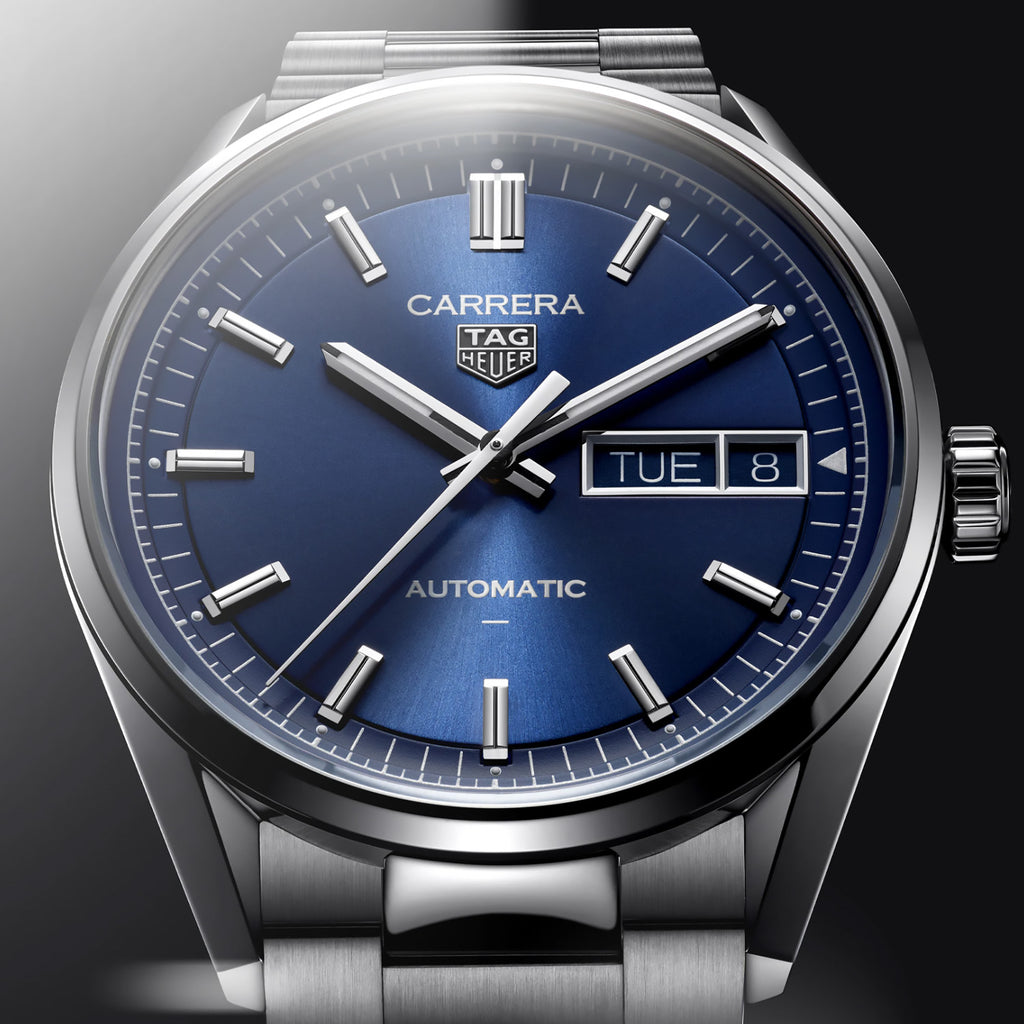 TAG Heuer - Carrera 41 mm Day-Date Automatic Blue Sunray Dial - WDA2112.BA0043