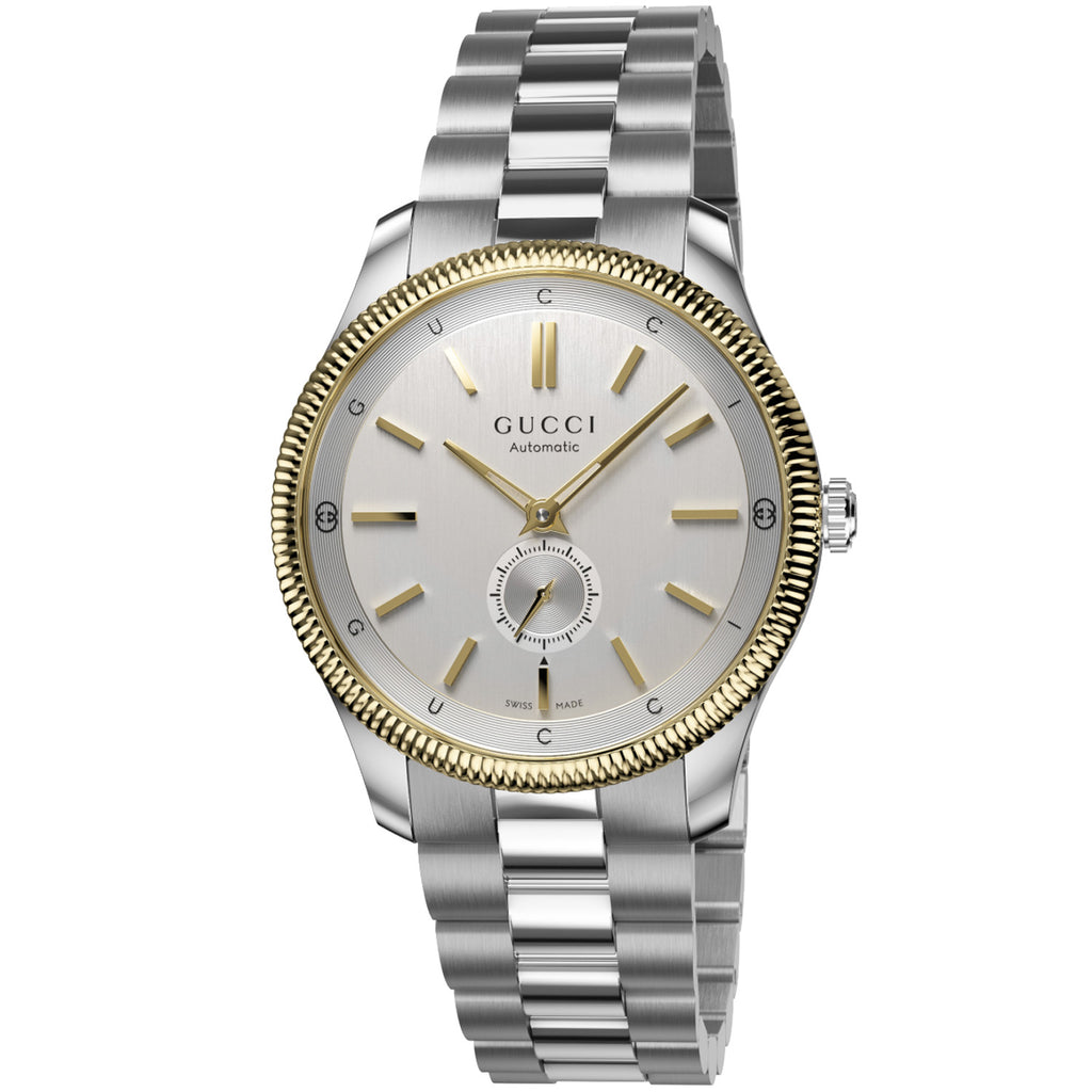 GUCCI G-Timeless 40 mm Automatic Two-Tone Steel Gold Bezel - YA126390
