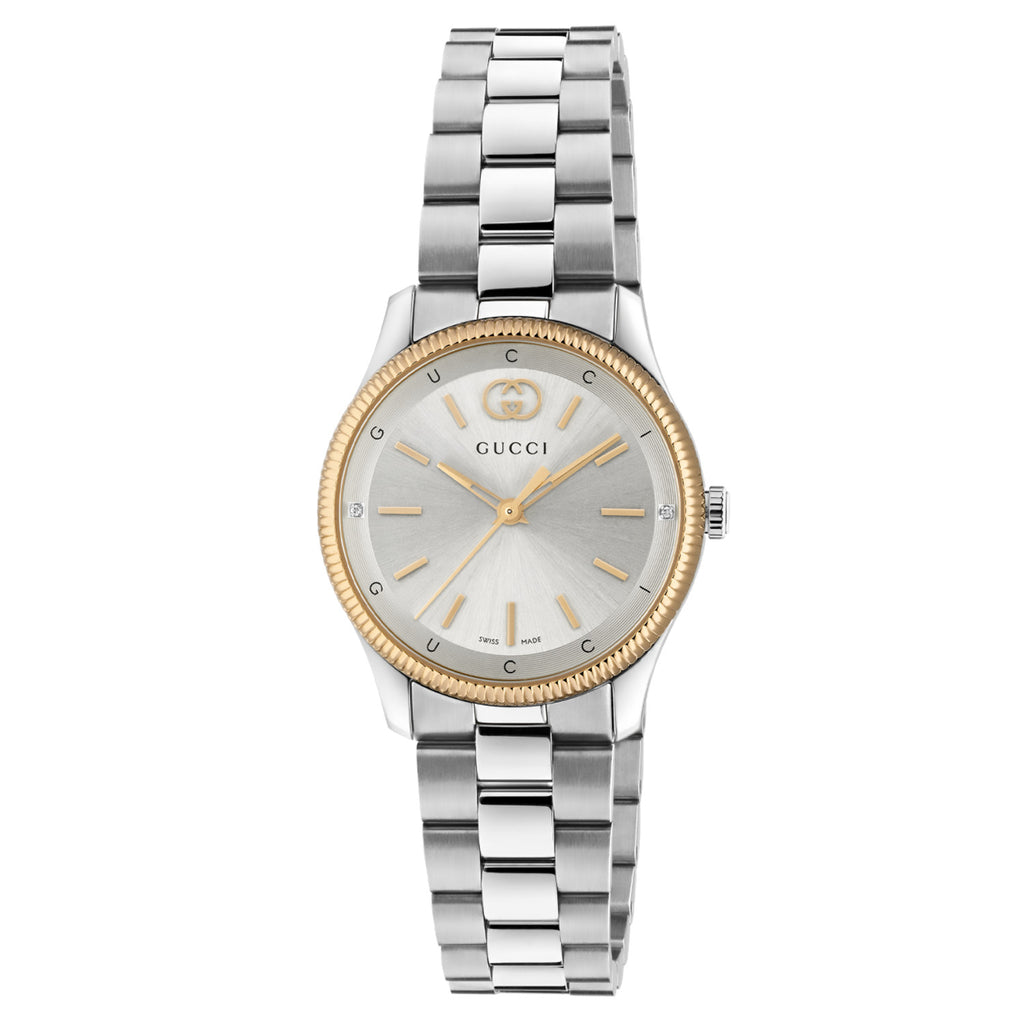 Gucci G-Timeless 29 mm Steel Case & Bracelet Pink Gold-Plated Bezel - YA1265070