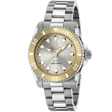 Load image into Gallery viewer, GUCCI Dive 40 mm Steel Case 18k Gold Plated Bezel Bee Dial - YA136357