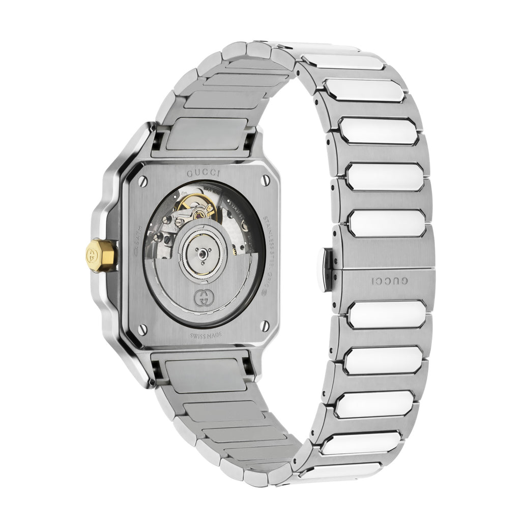 GUCCI G-Flat 36 mm Automatic Steel & 18k Gold Plating - YA166403