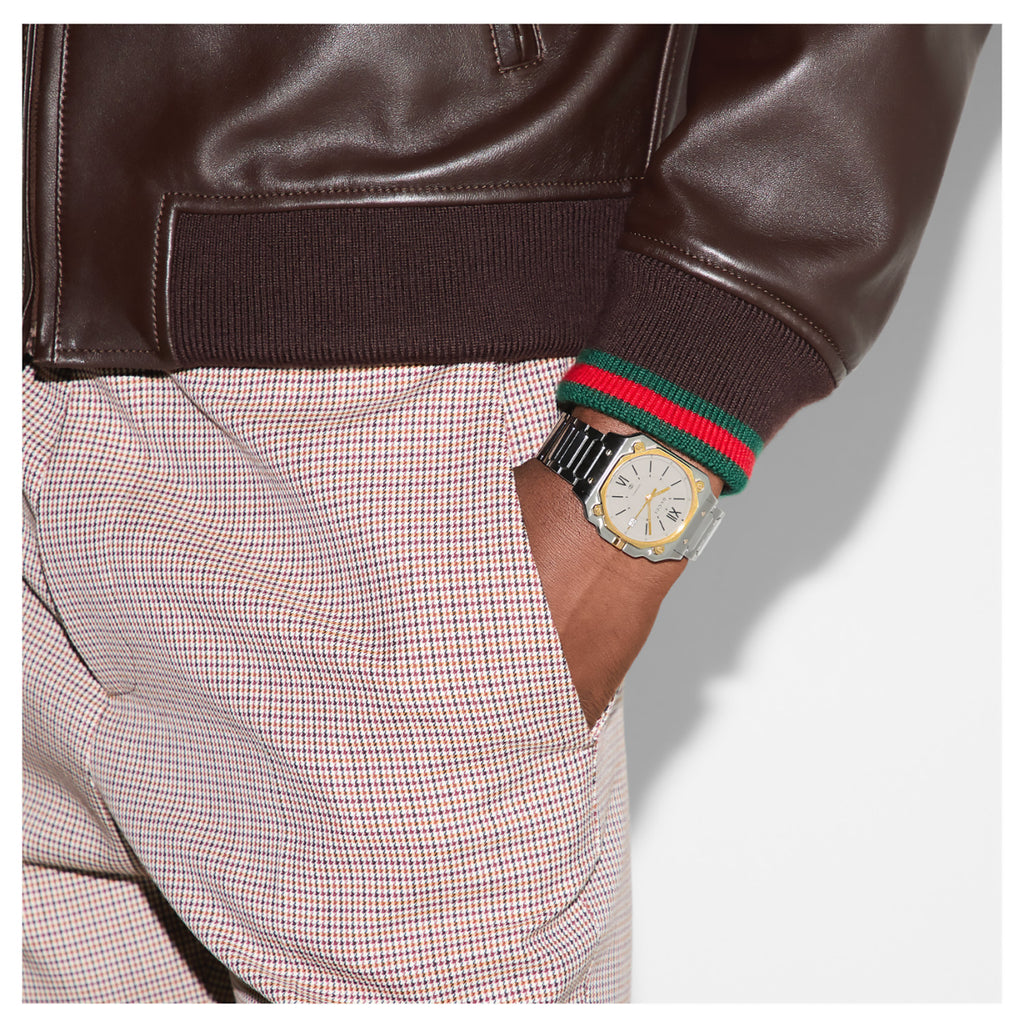 GUCCI G-Flat 36 mm Automatic Steel & 18k Gold Plating - YA166403