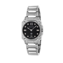 Load image into Gallery viewer, GUCCI G-Flat 24 mm Black Diamond Dial Steel Bracelet - YA166507