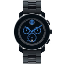 Load image into Gallery viewer, Movado - Bold Black 43 mm Case &amp; Bracelet Chronograph Blue Accents - 3600101