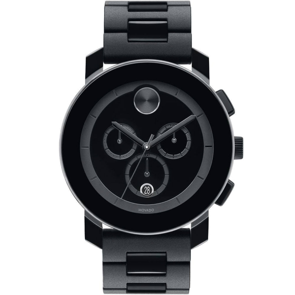 Movado - Bold Black 43 mm Case & Bracelet Chronograph - 3600048