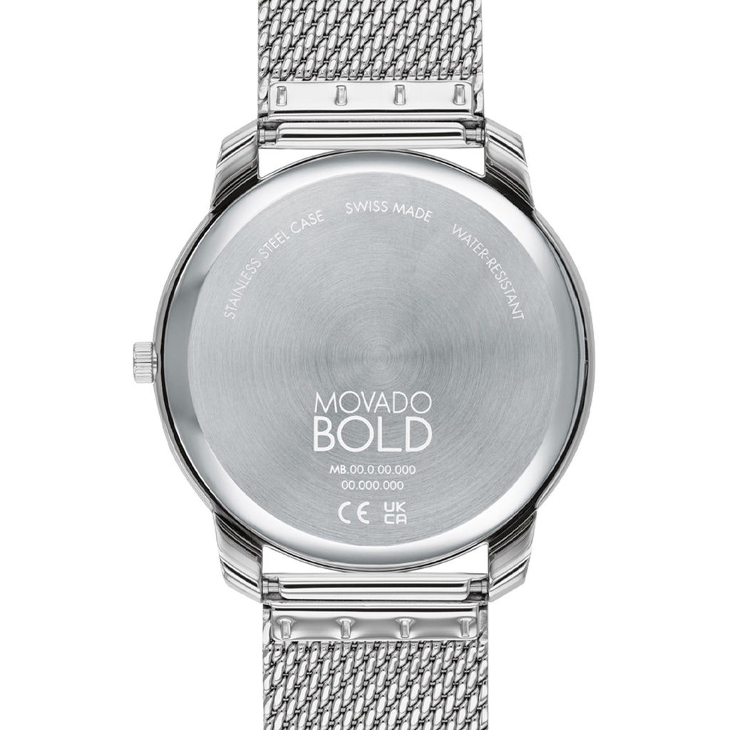 Movado - Bold 42 mm Thin Stainless Steel Case & Mesh Bracelet - 3600589