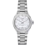 TAG Heuer - Carrera 29 mm Automatic Mother of Pearl Diamond Dial & Bezel - WBN2414.BA0621