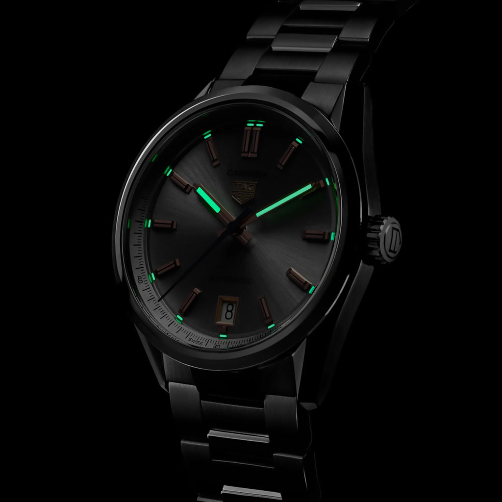 TAG Heuer - Carrera 36 mm Automatic Steel Rose Gold Numerals & Hands - WBN2310.BA0001