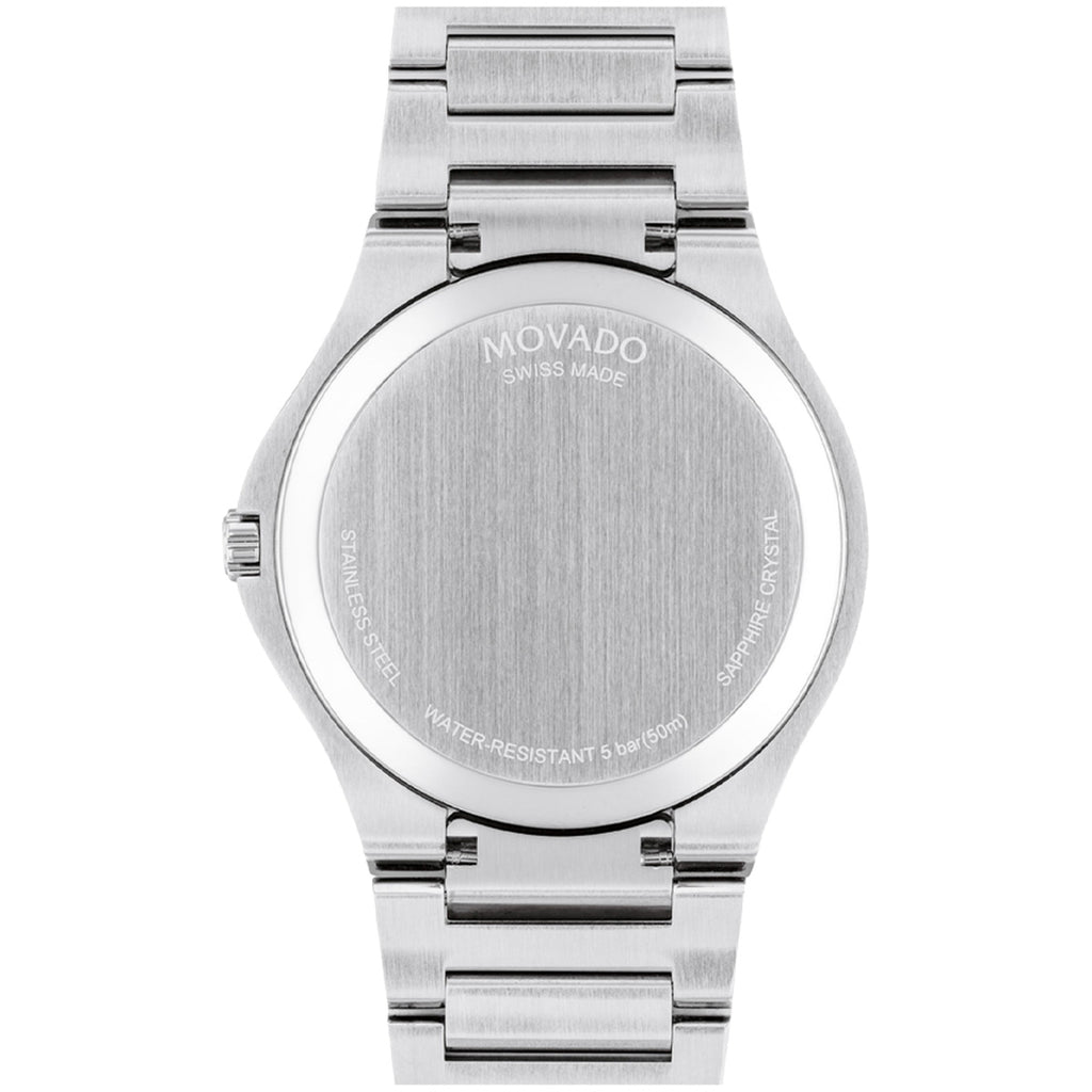 Movado - SE 41 mm Stainless Case & Bracelet Black Dial - 0607541