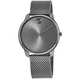 Movado - Bold 42 mm Thin Stainless Grey Ion Plated Case Mesh Bracelet - 3600599