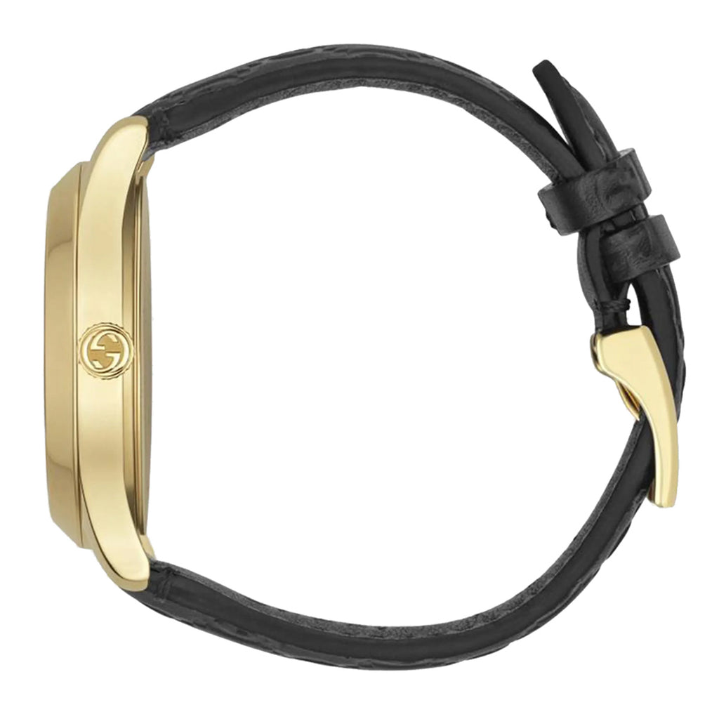 Gucci G-Timeless Signature 38 mm Black Leather Dial & Strap - YA1264034A