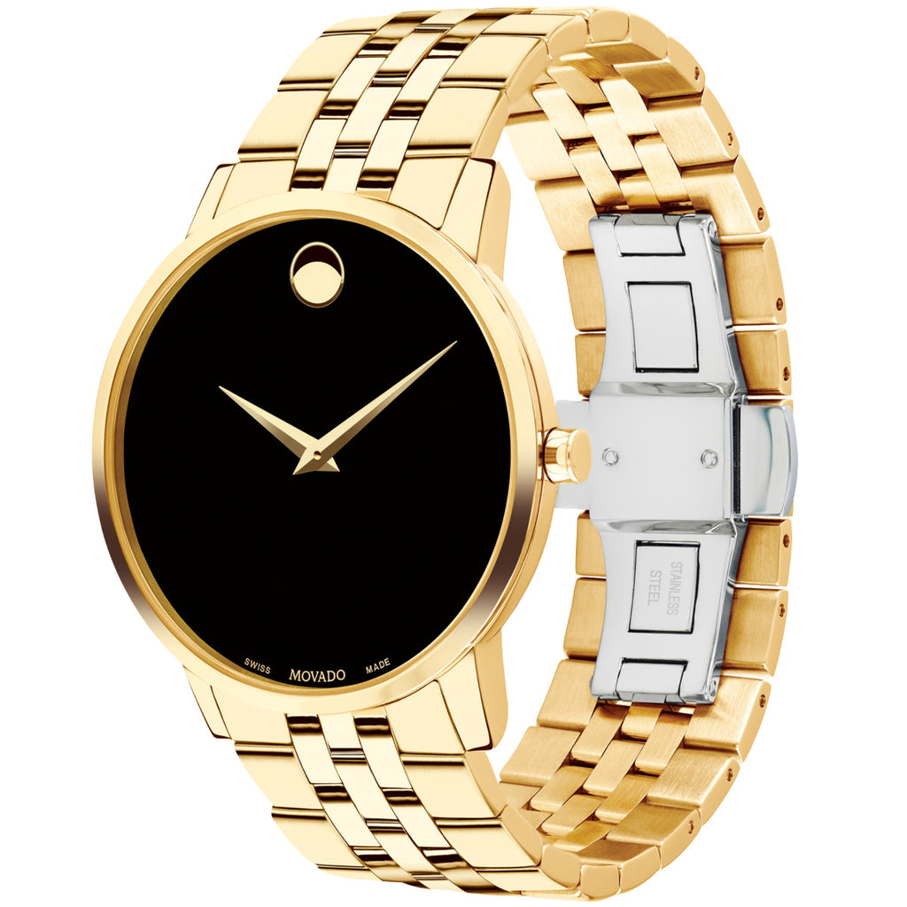 Movado - Museum Classic 40 mm Yellow Gold PVD Bracelet - 0607203