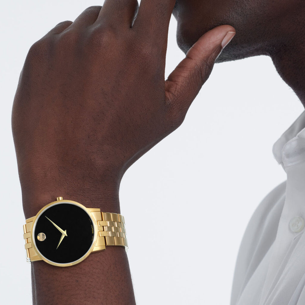 Movado - Museum Classic 40 mm Yellow Gold PVD Bracelet - 0607203