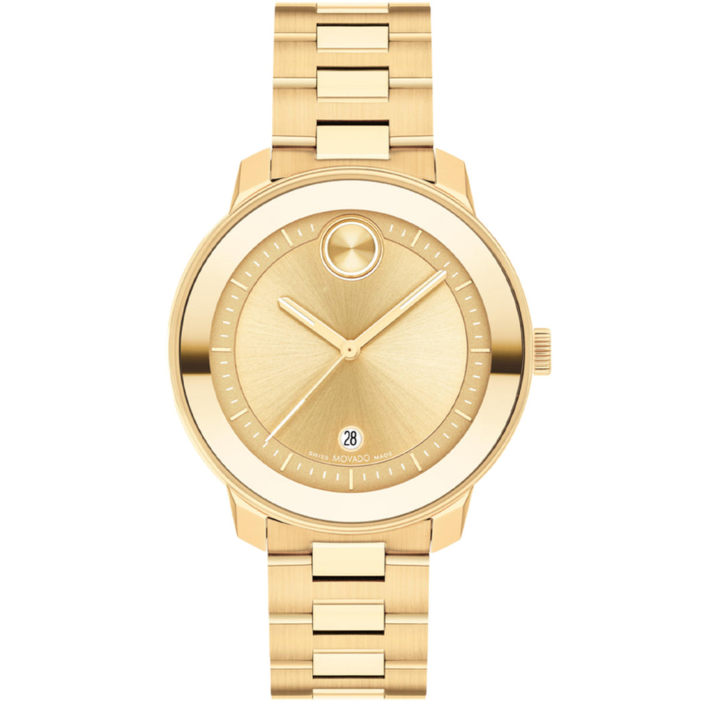 Movado - Bold Verso 38 mm Steel & Pale Yellow Gold Ion-Plated - 3600750