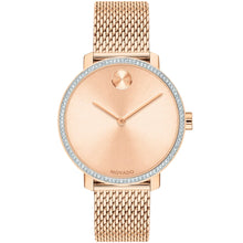 Load image into Gallery viewer, Movado - Bold Shimmer 34 mm Rose Gold PVD &amp; Crystal &quot;Diamond&quot; Bezel - 3600657