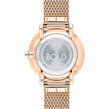 Load image into Gallery viewer, Movado - Bold Shimmer 34 mm Rose Gold PVD &amp; Crystal &quot;Diamond&quot; Bezel - 3600657