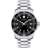 Movado - 800 Series 40 mm Steel Case & Bracelet Black Dial - 2600135