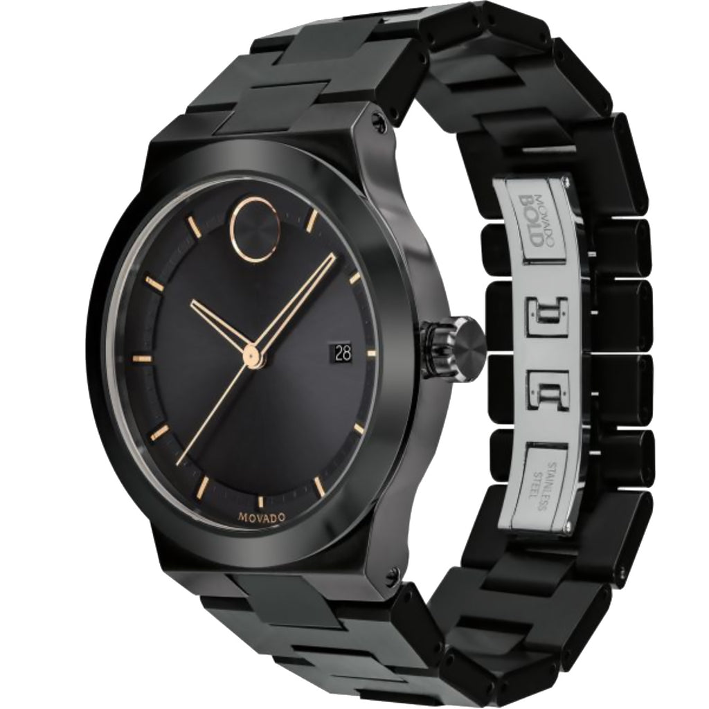 Movado - Bold Fusion 42 mm Black Ion-Plated Case & Bracelet - 3600662