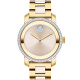 Movado - Bold Ceramic 36 mm Taupe & Gold Case Crystal Dial - 3600785