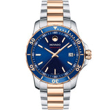 Movado - 800 Series 40 mm Rose Gold & Steel Case & Bracelet Blue Dial - 2600149