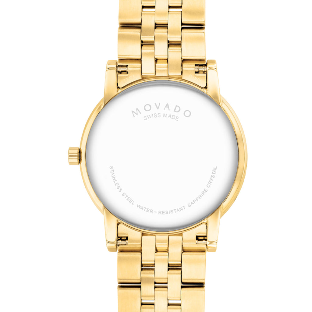 Movado - Museum Classic 40 mm Yellow Gold PVD Bracelet Diamond Dial - 0607625