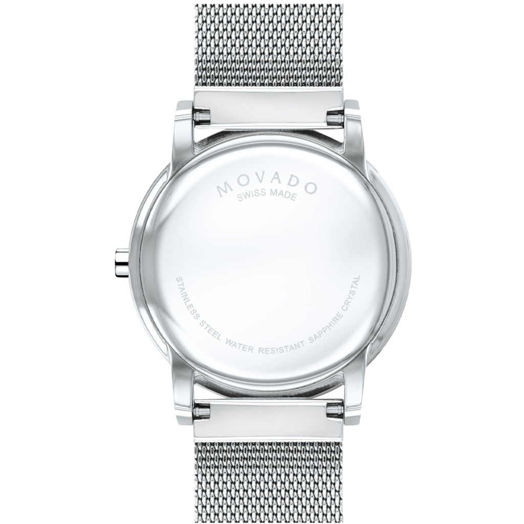 Movado - Museum Classic 40 mm Diamond Dial Stainless Case Mesh Bracelet - 0607511