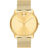 Movado - Bold Thin 42 mm Gold Ion Plated Mesh Bracelet - 3600903