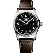 Load image into Gallery viewer, Longines - Spirit 40 mm Automatic Black Dial Leather Band - L38104530