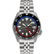 Load image into Gallery viewer, Seiko - 5 Sports SKX GMT Gray Pepsi Dial Automatic Stainless Bracelet - SSK019