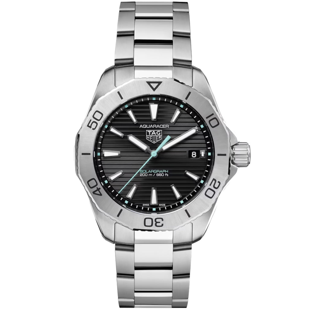 TAG Heuer - Aquaracer 40 mm Solargraph Professional 200 Black Dial - WBP1114.BA0000