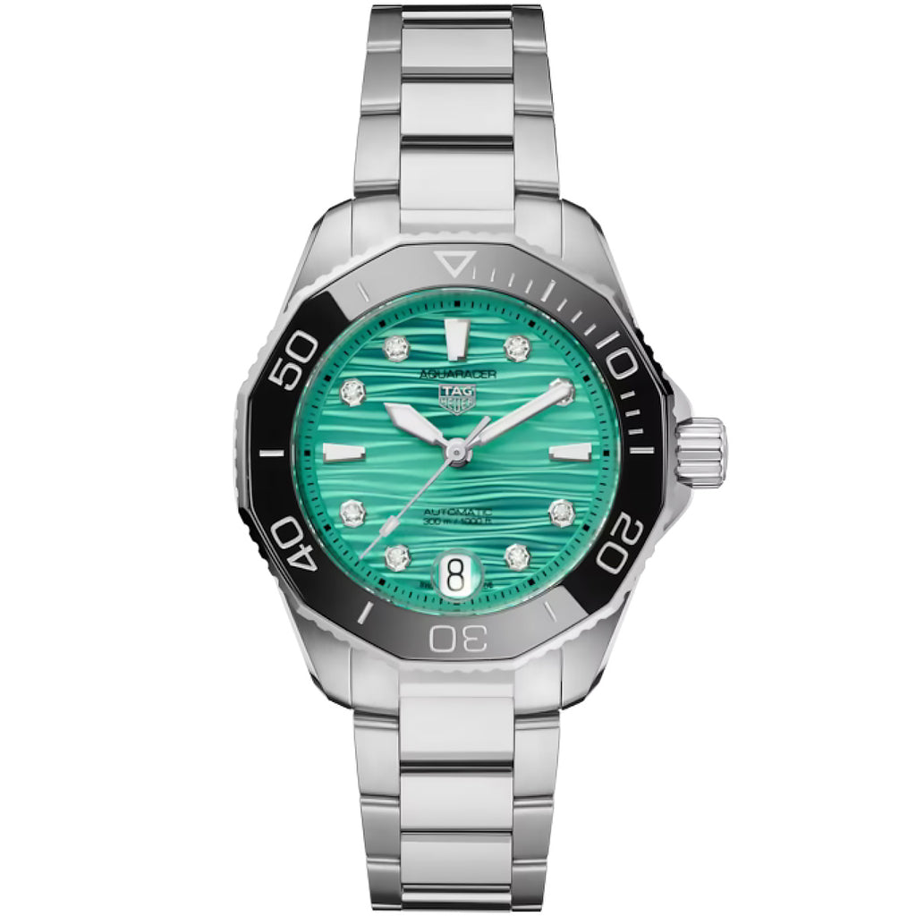 TAG Heuer - Aquaracer 36 mm Women's Professional 300 Turquoise Diamond Dial - WBP231K.BA0618