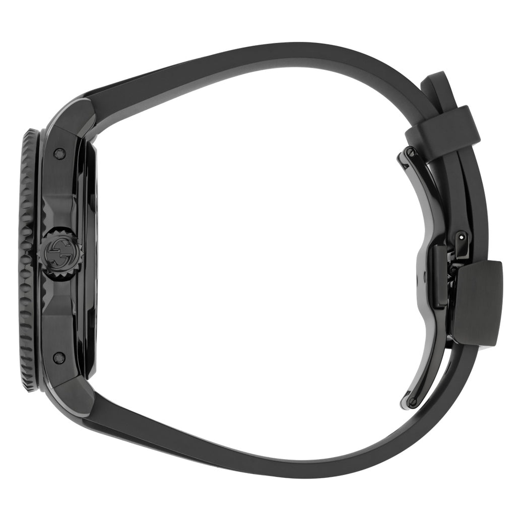 GUCCI Dive 40 mm Stainless Steel 300 m Black Dial Ceramic Bezel PVD - YA136361