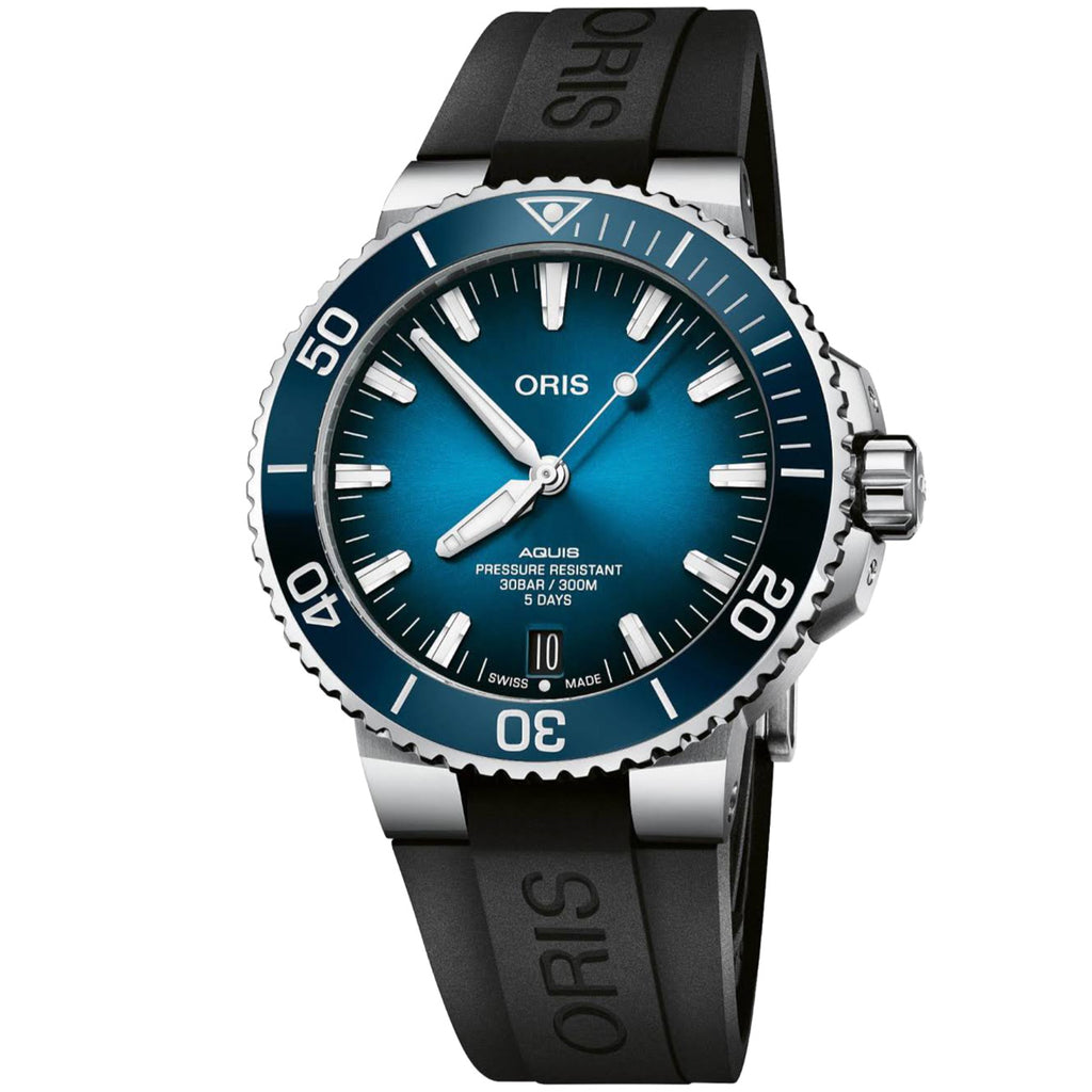 Oris - Aquis 43.5 mm Calibre 400 Blue Dial Rubber Band  - 0140077634135-0742474EB