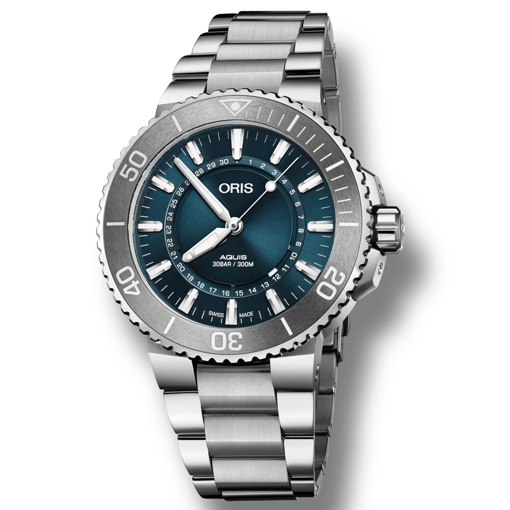 Oris - Aquis 43.5 mm "Source of Life" Limited Edition Blue Dial - 0173377304125