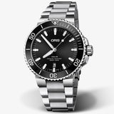 Oris - Aquis 43.5 mm Black Dial & Ceramic Bezel Bracelet - 0173377304134-0782405PEB